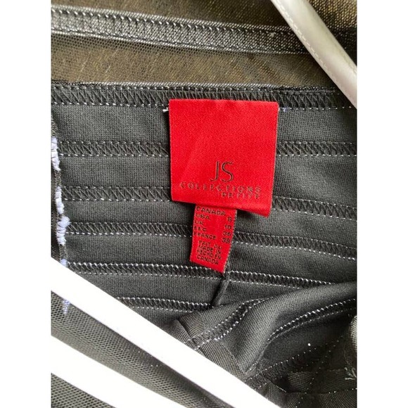 PURE Collection JS Collections Petites striped mesh peplum US size 8 top - Picture 9 of 9